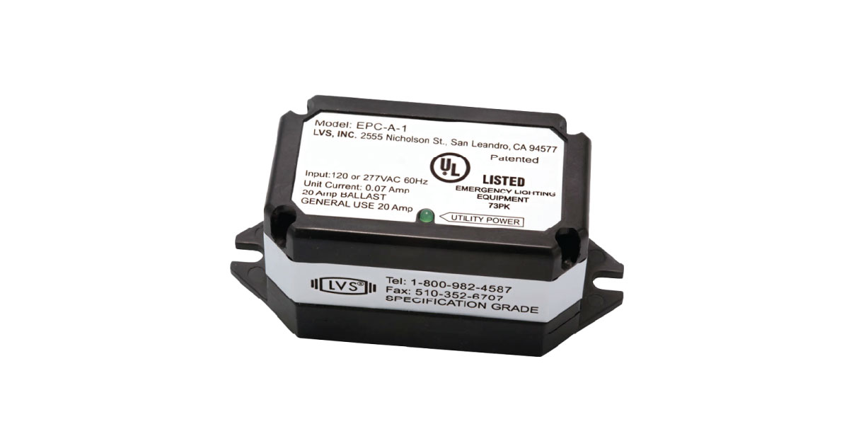 EPC-A-1 20A Emergency Power Control (Junction Box/Fixture Mount)