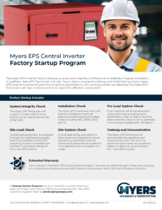 Myers EPS Central Inverter Factory Startup Program